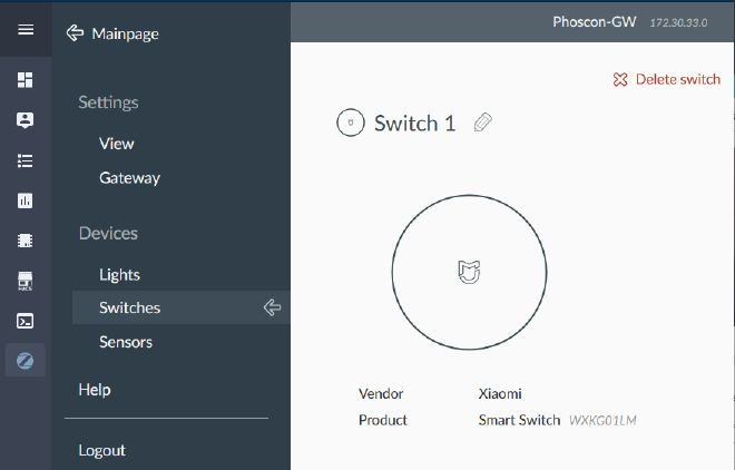 Home assistant switch